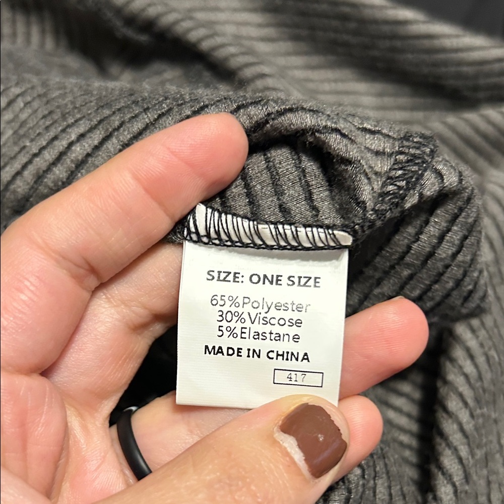 Black and Gray Striped Open Cardigan - Picture 3 of 3